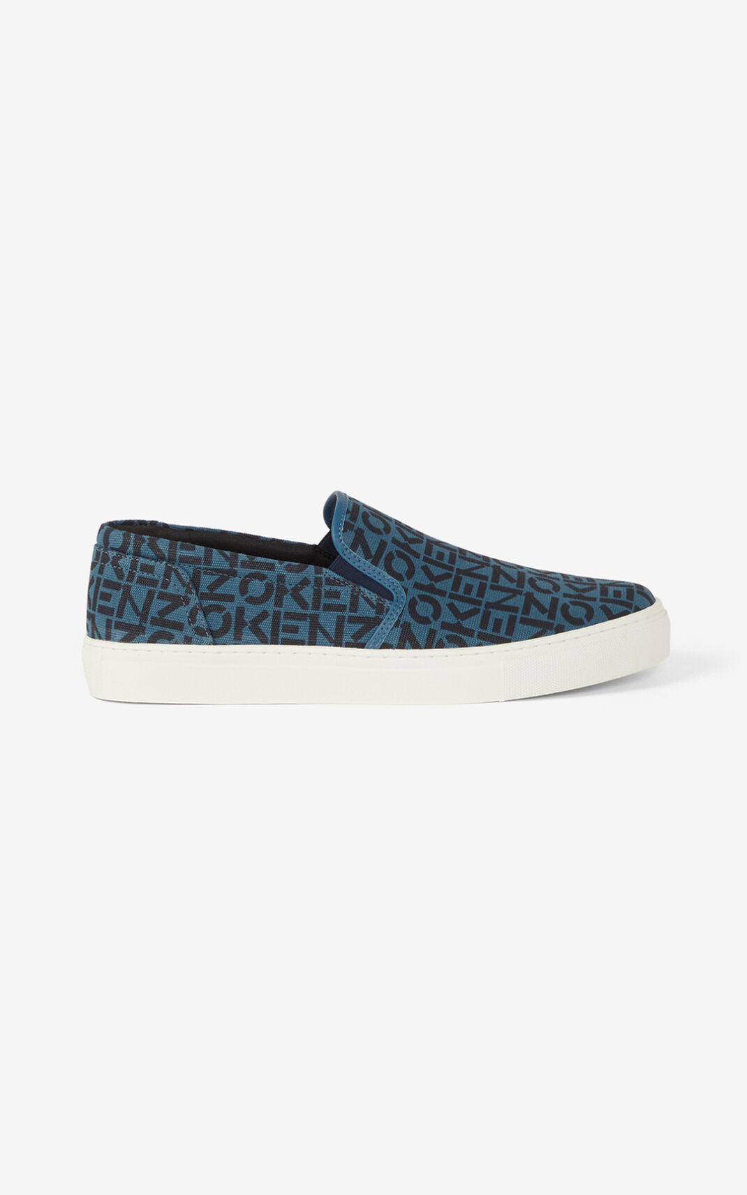 Kenzo K Skate Monogram laceless Moška Superge Temno Modra SI-9608589